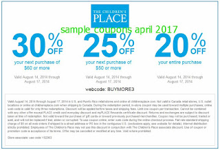 free Childrens Place coupons for april 2017