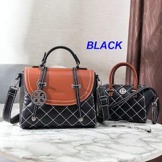 TAS WANITA IMPORT BATAM TERBARU HANDBAG CEWEK KULIT MURAH DV3355TB# SET 2 IN 1 SEMI PREMIUM