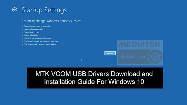 [Win10] MTK VCOM USB Drivers For 32 and 64Bit Download