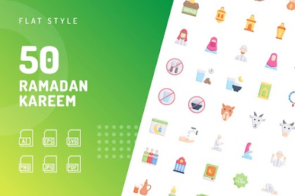 Ramadan Kareem Flat Icons - أيقونات رمضان