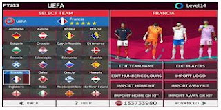 Download FTS 23 Android APK+DATA New Update Kits Club 2023 Best Graphics HD And Faces