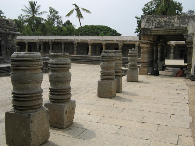 Somanathapura Keshava Temple - Outside Mantap Pillars