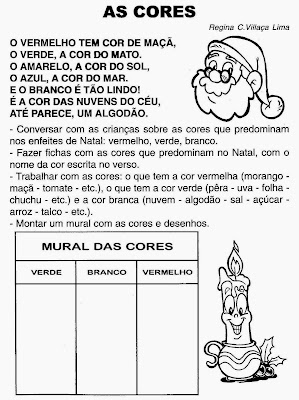 Atividades de natal com interpretação de texto.