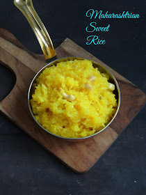 Maharashtrian Sweet rice, Kesari Bhath