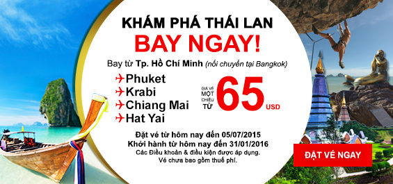 Air Asia mở bán các đợt vé máy bay giá rẻ liên tục