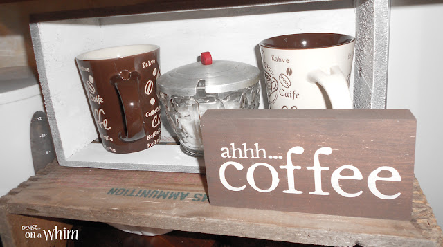 Coffee Station Sign and Mug Crate | Denise on a Whim