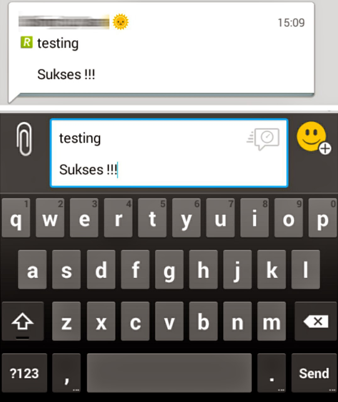 bbm android send jadi enter, garis baru, paragraf baru bbm android