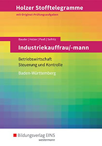 Holzer Stofftelegramme Baden-Württemberg – Industriekauffrau/-mann: Betriebswirtschaft und Steuerung und Kontrolle: Aufgabenband
