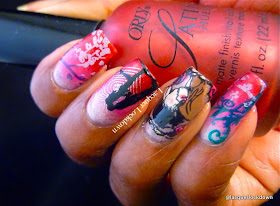 Lacquer Lockdown - MoYou London, MoYou London Comic Collection 05, MoYou London Princess Collection 10, MoYou London Mother Nature 05, stamping, nail art, shoujo manga nails, shoujo nail art, japanese nail art, love themed nail art, valentines day nail art, Orly Satin Eloquence, Orly Satin Style, Orly Satin Gala, Mundo de Unas stamping polishes, nail art stamping blog, diy nail art, cute nail art ideas, easy nail art, gradient nail art, love nail art