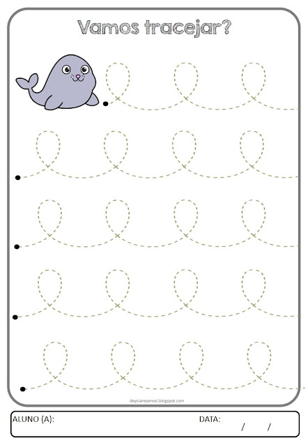 Nesta aventura:  Domine a arte do traçado: Pratique movimentos precisos e controlados, aprimorando a destreza e a coordenação motora fina. Desvende os segredos das formas: Explore linhas retas, curvas, ziguezagues e outras formas de maneira lúdica e interativa. Torne-se um explorador da criatividade: Utilize diferentes cores, materiais e técnicas para dar vida aos seus traçados. Celebre a conquista: Encante-se com o resultado final de cada atividade e sinta o orgulho de suas habilidades. Dicas para tornar a expedição ainda mais especial:  Cante músicas e crie histórias enquanto a criança realiza as atividades. Incentive a criança a explorar diferentes materiais e técnicas. Elogie o esforço e a criatividade da criança. Exponha os trabalhos da criança em um lugar especial. O importante é que a criança se divirta enquanto aprende!  Algumas sugestões de atividades:  Traçar linhas retas, curvas, ziguezagues e outras formas. Colorir dentro dos limites do traçado. Completar labirintos. Desenhar usando diferentes materiais e técnicas. Criar seus próprios traçados. Explore as diversas atividades disponíveis e personalize a jornada de aprendizado do seu filho!  Lembre-se: O desenvolvimento da coordenação motora fina é essencial para a escrita, a manipulação de objetos e outras atividades importantes do dia a dia.  Com estas atividades de tracejadas, seus pequeninos embarcam em uma aventura divertida e educativa que os ajudará a desenvolver habilidades essenciais para o futuro!  Compartilhe esta aventura com seus amigos e familiares!