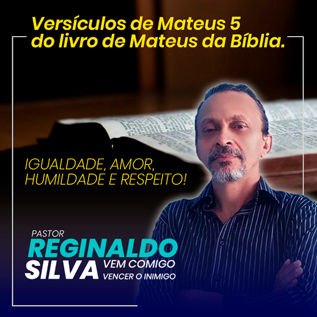 Versículos de Mateus 5 do livro de Mateus da Bíblia.