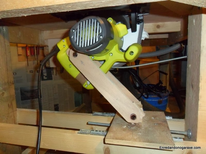 Table saw lift. Homemade fabrication - Rummage in the garage