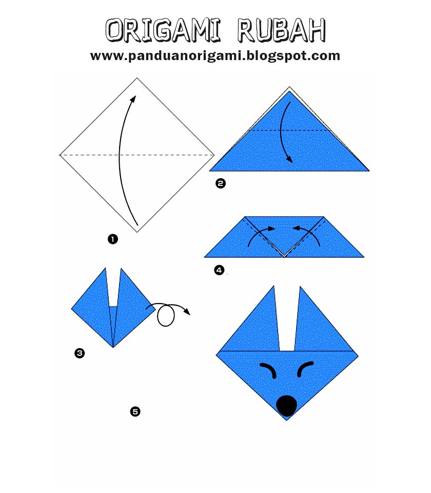  Cara  Membuat  Origami Hewan  Rubah Panduan Belajar Membuat  