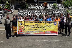 Polres Jayapura Kota Sosialisasi Saber Pungli dan Anti Hoax di 3 Lokasi Berbeda