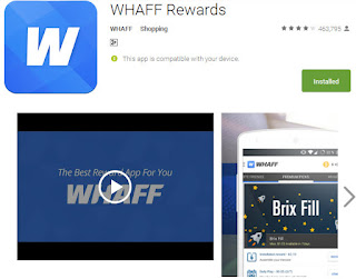 Instal whaff reward untuk menerima uang dollar dari internet