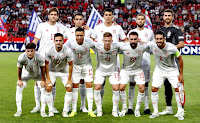 SELECCIÓN DE ESPAÑA. Temporada 2021-22. Marcos Alonso, Eric García, Rodri Hernández, Íñigo Martínez, Unai Simón. Gavi, Pablo Sarabia, Raúl De Tomás, Dani Olmo, Dani Carvajal y Koke Resurrección. SELECCIÓN DE REPÚBLICA CHECA 2 SELECCIÓN DE ESPAÑA 2 Domingo 05/06/2022, 20:45 horas. Liga de Naciones de la UEFA, fase de clasificación, Grupo A2, jornada 2. Praga, República Checa, Sinobo Stadium.