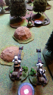 Luke faces down two speeder bikes