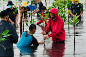 Berkunjung ke Batam, Presiden Jokowi Tanam Mangrove Bersama Masyarakat