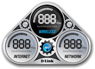 Use D-Link Network Monitor v2.0 widget to view key network performance data including Internet and network connection speeds, IP address numbers of networked devices, security settings and more