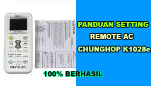 cara setting kode di remote ac chunghop