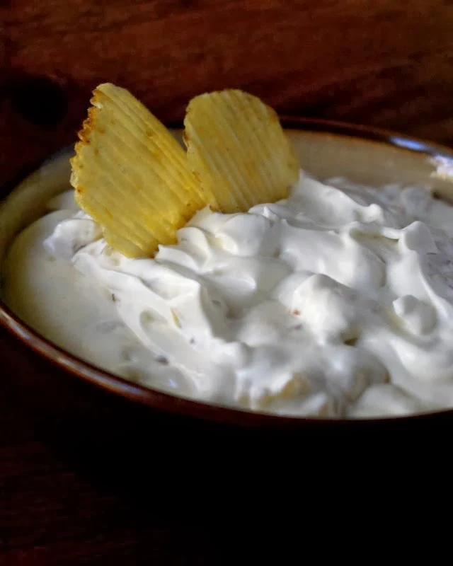 Homemade Onion Dip made from scratch.