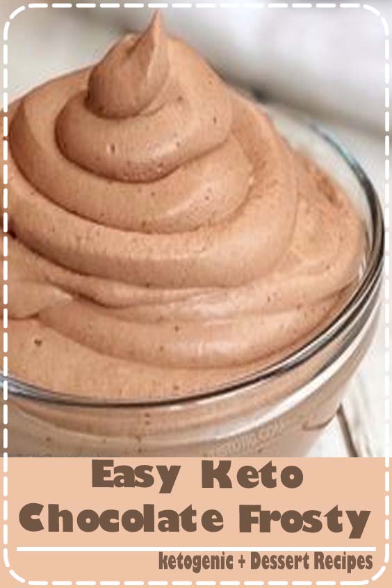 This quick and easy Keto Chocolate Frosty recipe is my favorite keto treat! Simply whip it up, freeze it, and then enjoy. It's like a super thick shake!
