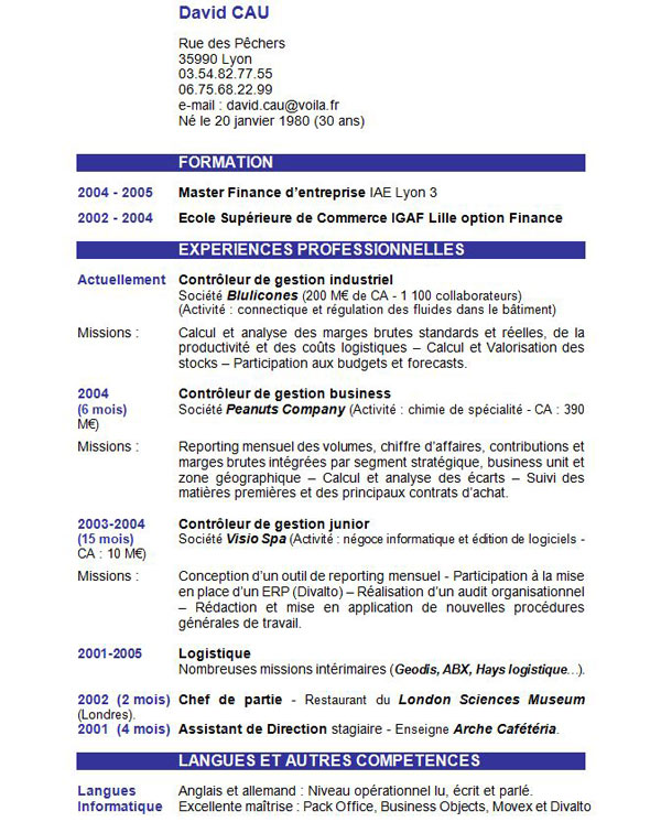 Un CV gratuit Ã  tÃ©lÃ©charger gratuitement.