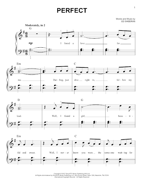 ed sheeran, perfect, sheet music, piano notes, chords, download, klaviernoten, keyboard, guitar, tabs, how to play