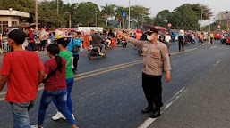 Antisipasi Kemacetan, Personel Polsek Cikande Melaksanakan Gatur Pagi 