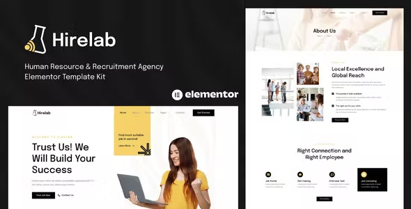 Best Human Resource & Recruitment Agency Elementor Template Kit
