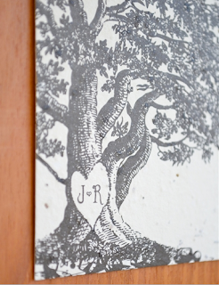 engraved oak tree