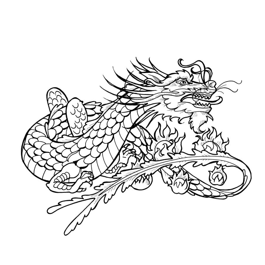 Dragon Tattoo Stencils