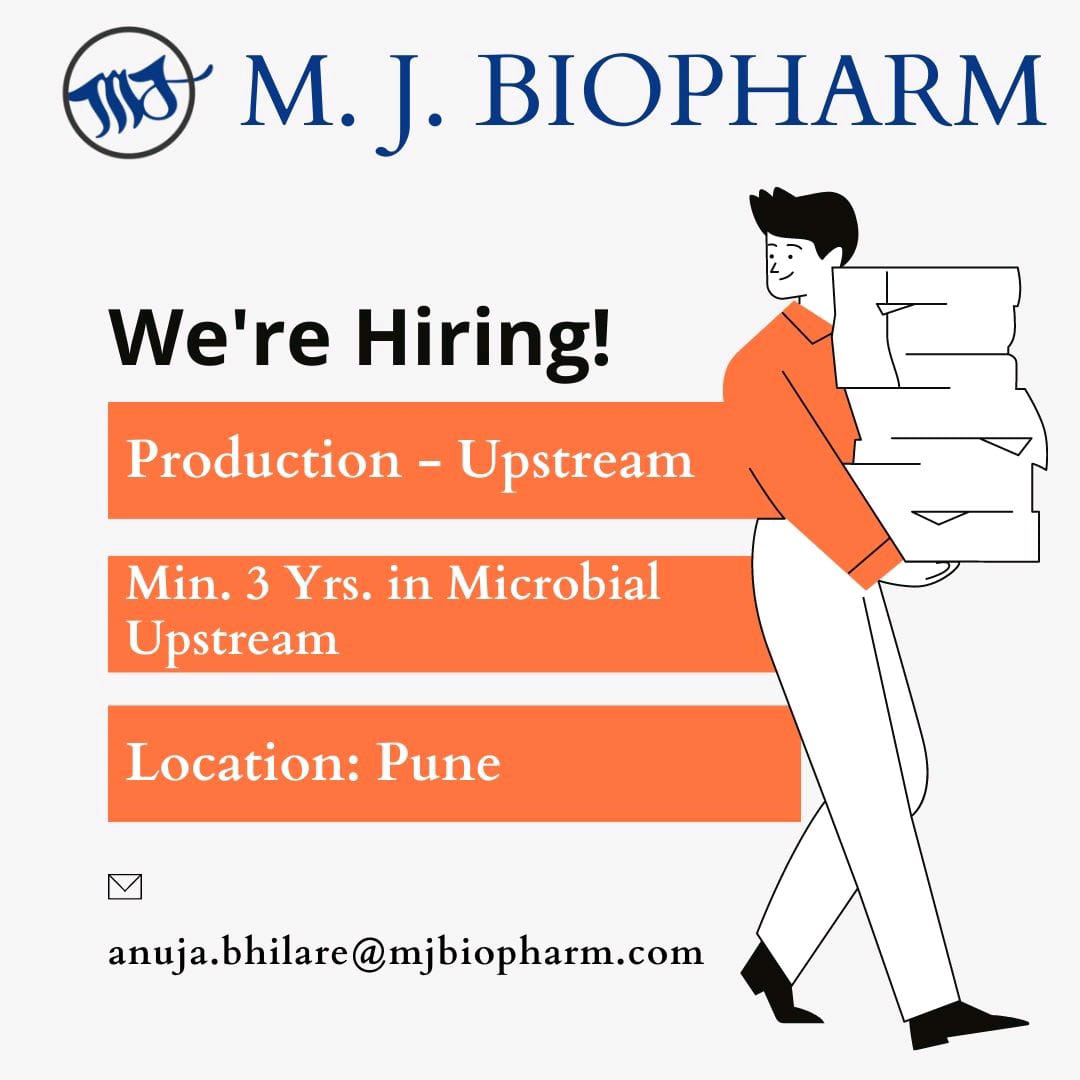 Job Availables,M.J. Biopharm Job Vacancy For Production Department