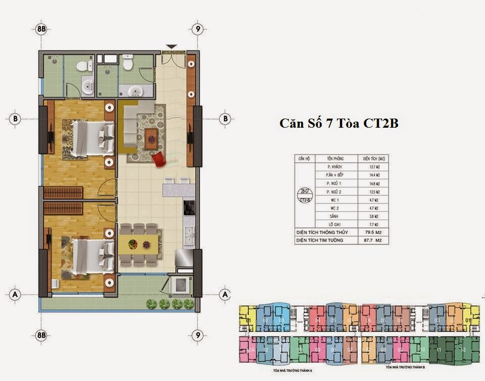 Mặt Bằng Chung Cư Tràng An Complex Tòa CT2B