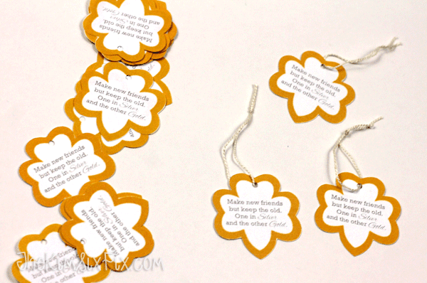 Silver and Gold Trefoil lables