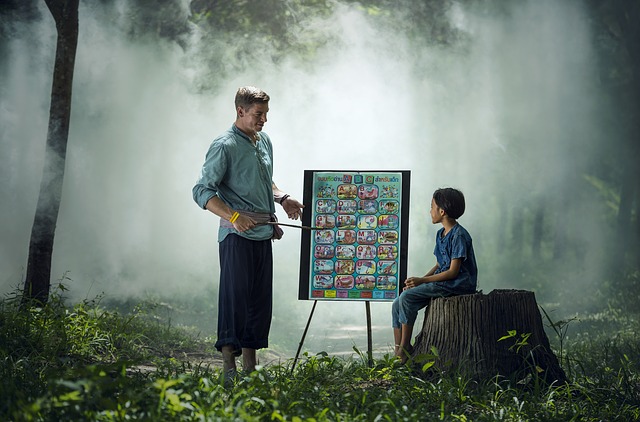 Kind beim Lernen in der Natur