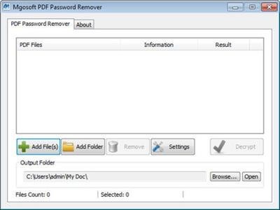 Download Mgosoft PDF Password Remover 9.2.368 Portable