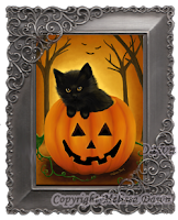 Pumpkin Kitten Halloween Greeting Cards