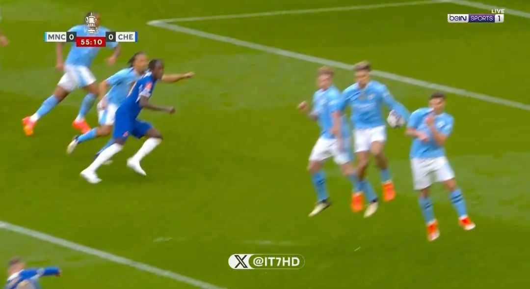 MCI 1-0 CHE: Watch as Chelsea denied pure penalty in the FA Cup semi-final game