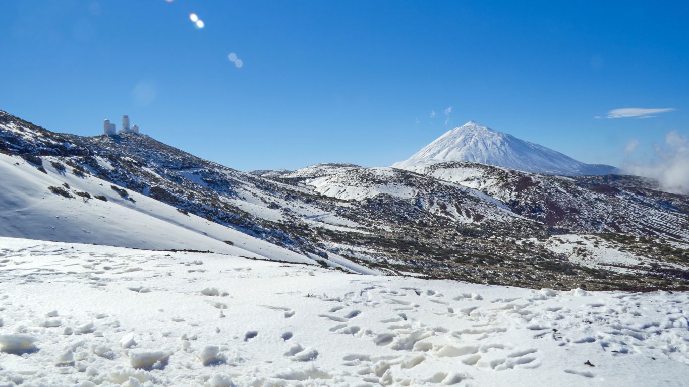 6 fotos del Teide nevado
