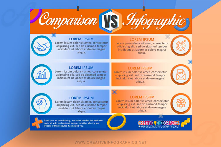 Horizontal comparison infographic