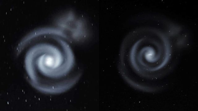 Spirals of blue light in New Zealand night sky leave stargazers ‘kind of freaking out’ plus more 2