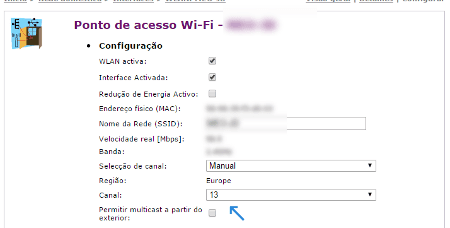 mudar o canal wi-fi