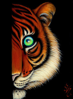 Fantasy tiger painting by Natalie VonRaven