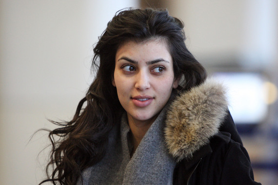  for her stunning looks it's rare to see Kim Kardashian without makeup