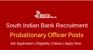 South India Bank Probationary Officers Posts