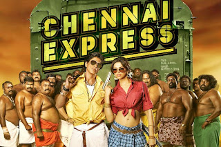 chennai express movie poster, shah rukh khan, deepika padukone