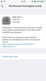 iOS 10.1.1 Update Memperbaiki Masalah Health Data yang Hilang