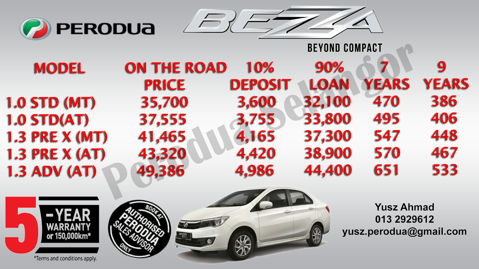 Perodua Bezza 1.0 G Auto Price - Klewer mm