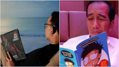 Gara-gara Anies Unggah Foto Baca Buku Tentang Utang Negara, Foto Jokowi Baca Komik Diungkit: Sampai Dahi Mengkerut Prestasinya…